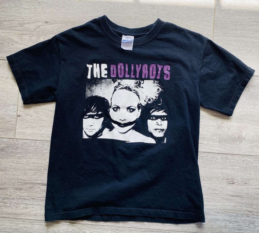 The Dollyrots Shirt Youth Large Black Band Graphic Tee Punk Rock Concert T-Shirt